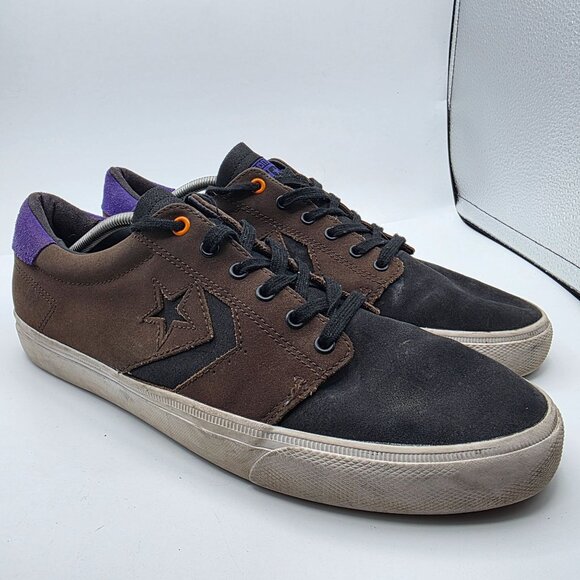 Converse Skateboarding Men 12 Brown Black Sneakers Casual Shoes Walking - Picture 1 of 13